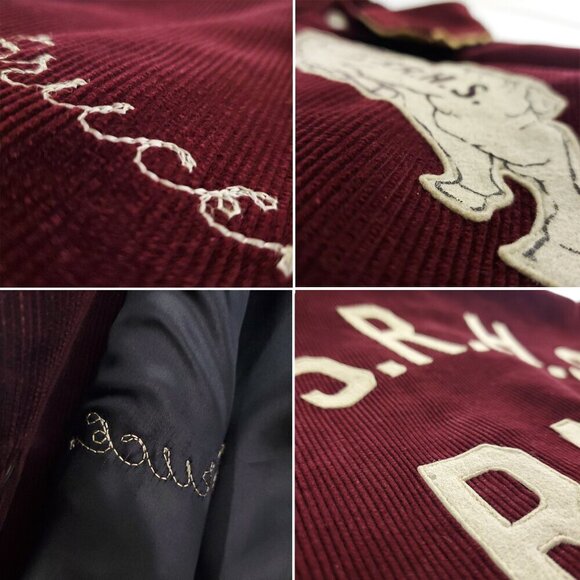 Vintage Corduroy Varsity Jacket South Regional High School Rams New Jersey Shore - Picture 12 of 15